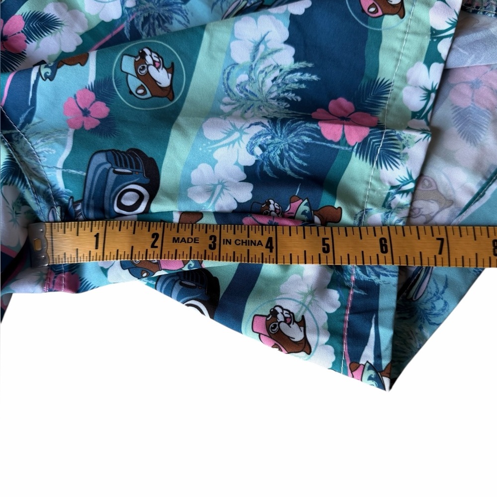 NEW Buc-ee’s Mens Tropical Surfer Hawaiian Surfboard Swim Trunks Shorts, XXL - Picture 7 of 9